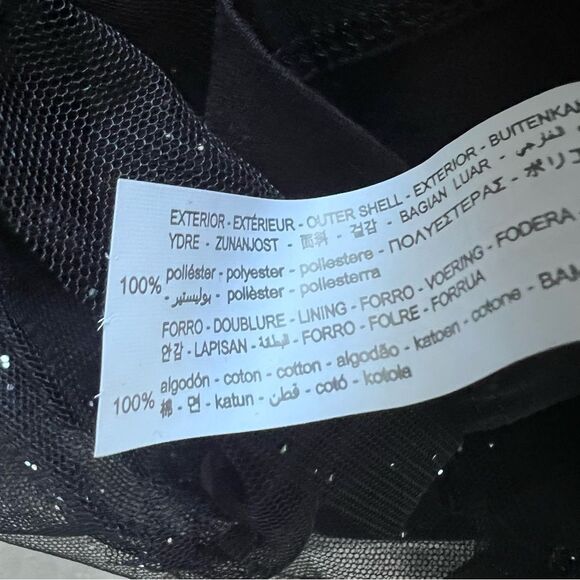 Zara Rhinestone Tulle Black Sheer Top Girls 6-7 Years Old NEW - Picture 5 of 6